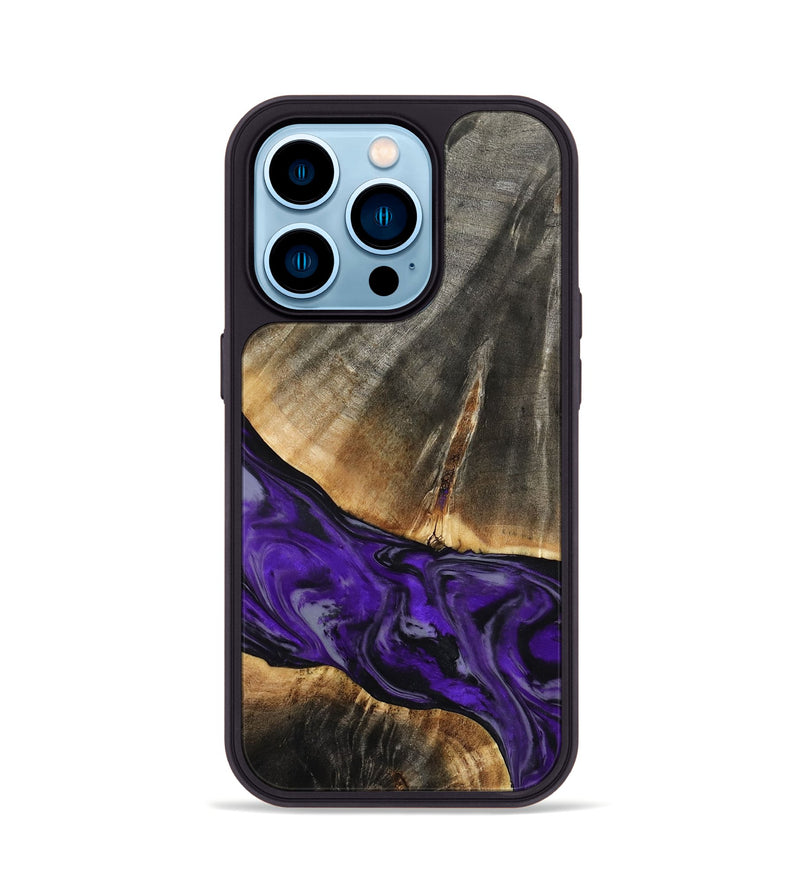 iPhone 14 Pro Wood Phone Case - Miller (Purple, 802171)