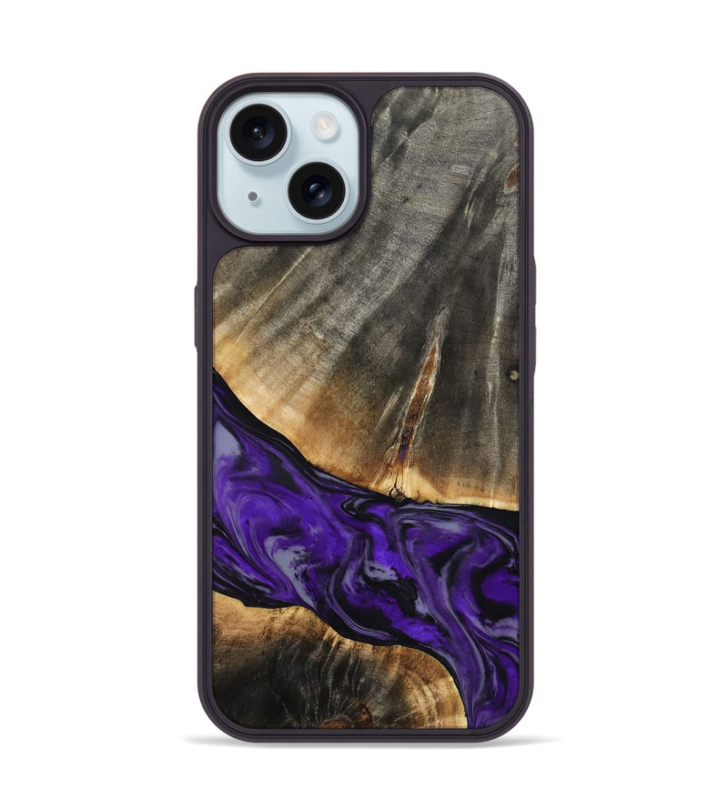 iPhone 15 Wood Phone Case - Miller (Purple, 802171)