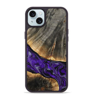 iPhone 15 Plus Wood Phone Case - Miller (Purple, 802171)