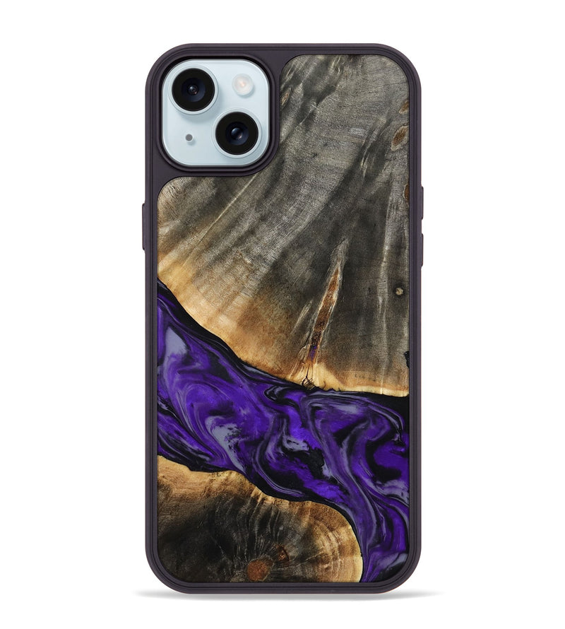 iPhone 15 Plus Wood Phone Case - Miller (Purple, 802171)