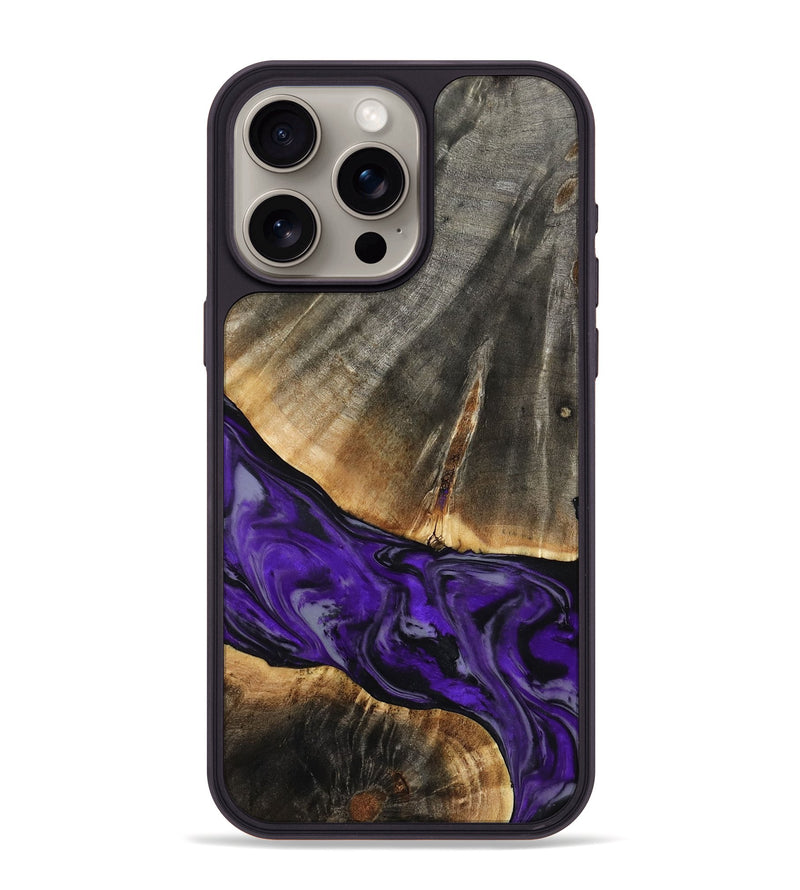 iPhone 15 Pro Max Wood Phone Case - Miller (Purple, 802171)