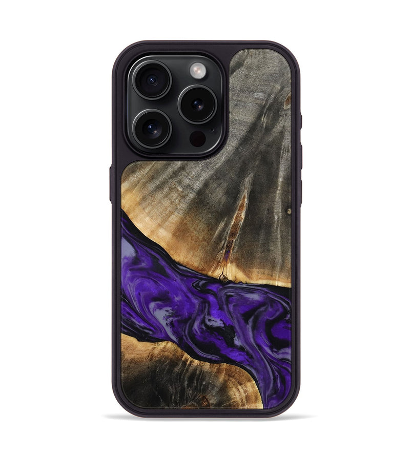 iPhone 15 Pro Wood Phone Case - Miller (Purple, 802171)