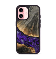 iPhone 16 Wood Phone Case - Miller (Purple, 802171)