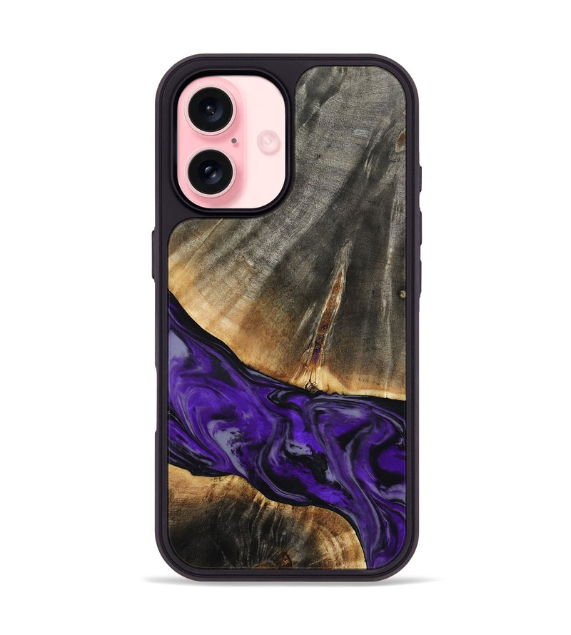 iPhone 16 Wood Phone Case - Miller (Purple, 802171)