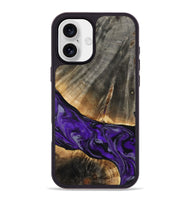 iPhone 16 Plus Wood Phone Case - Miller (Purple, 802171)