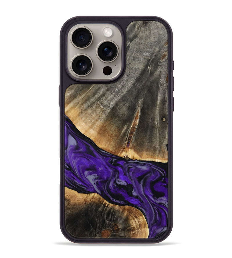 iPhone 16 Pro Max Wood Phone Case - Miller (Purple, 802171)