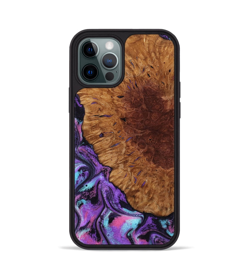 iPhone 12 Pro Wood Phone Case - Sheryl (Purple, 802172)