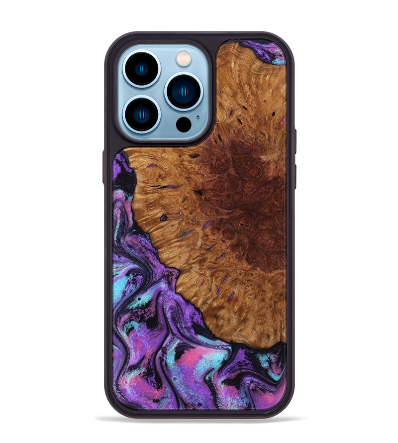 iPhone 14 Pro Max Wood Phone Case - Sheryl (Purple, 802172)