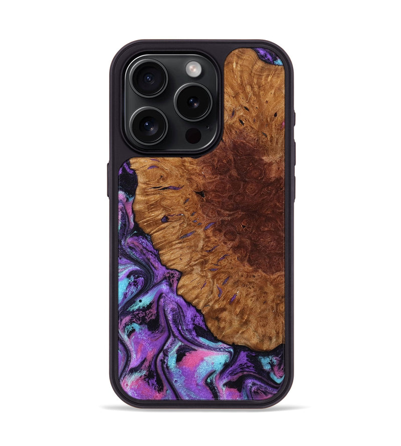 iPhone 15 Pro Wood Phone Case - Sheryl (Purple, 802172)