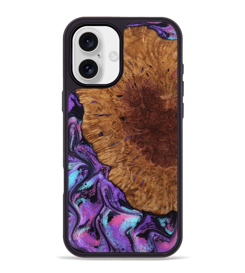 iPhone 16 Plus Wood Phone Case - Sheryl (Purple, 802172)