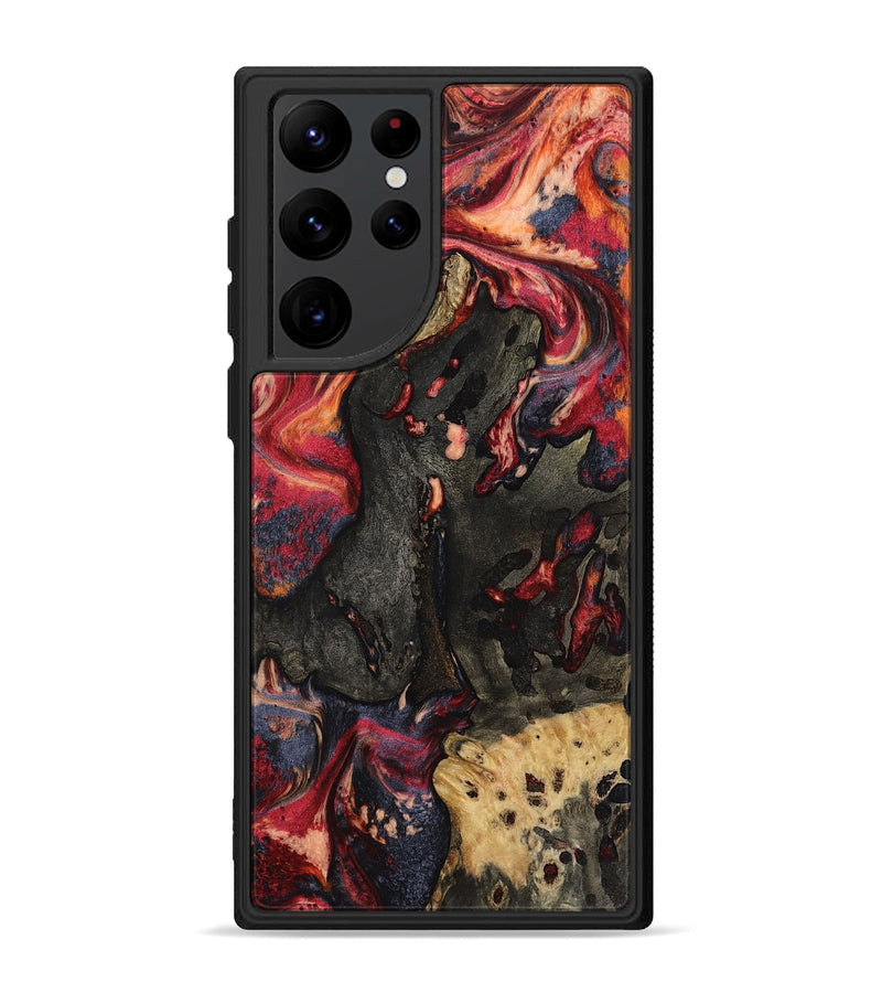 Galaxy S22 Ultra Wood Phone Case - Ensley (Red, 802173)