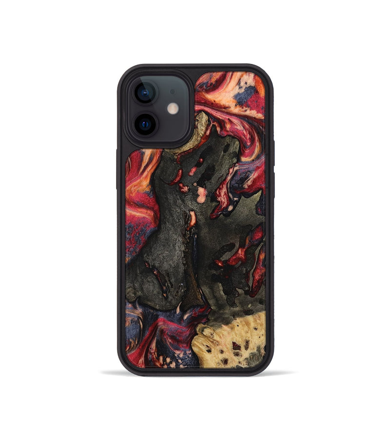 iPhone 12 mini Wood Phone Case - Ensley (Red, 802173)