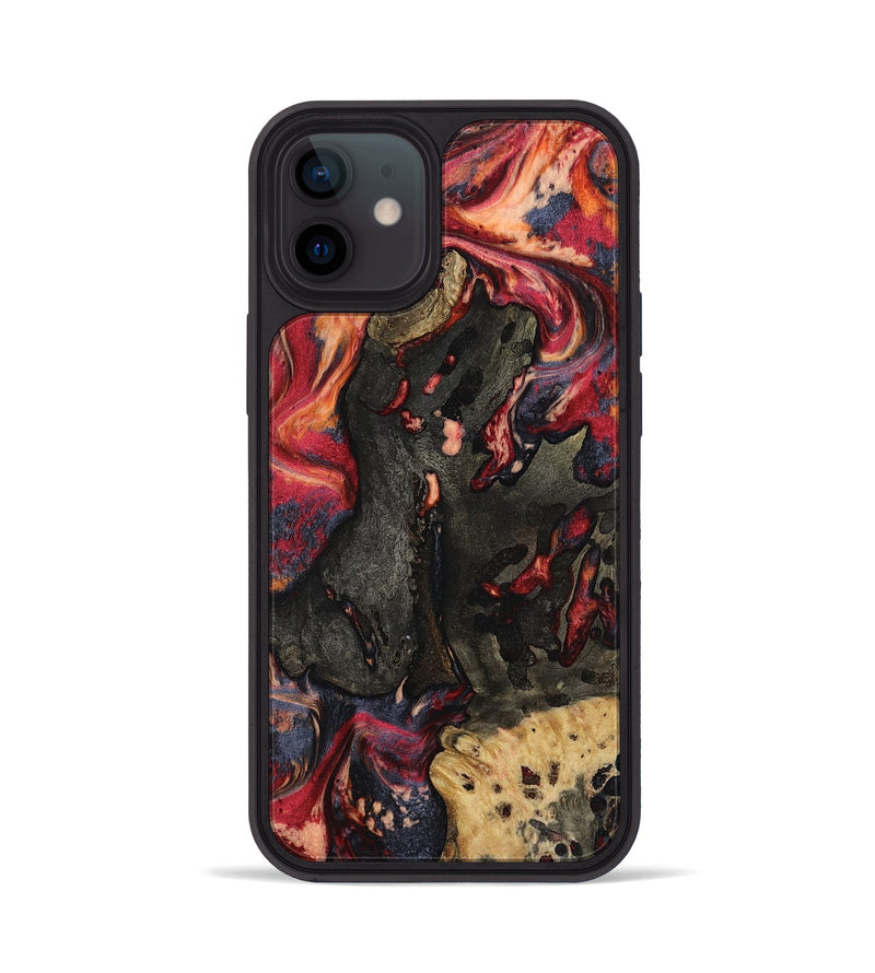 iPhone 12 Wood Phone Case - Ensley (Red, 802173)