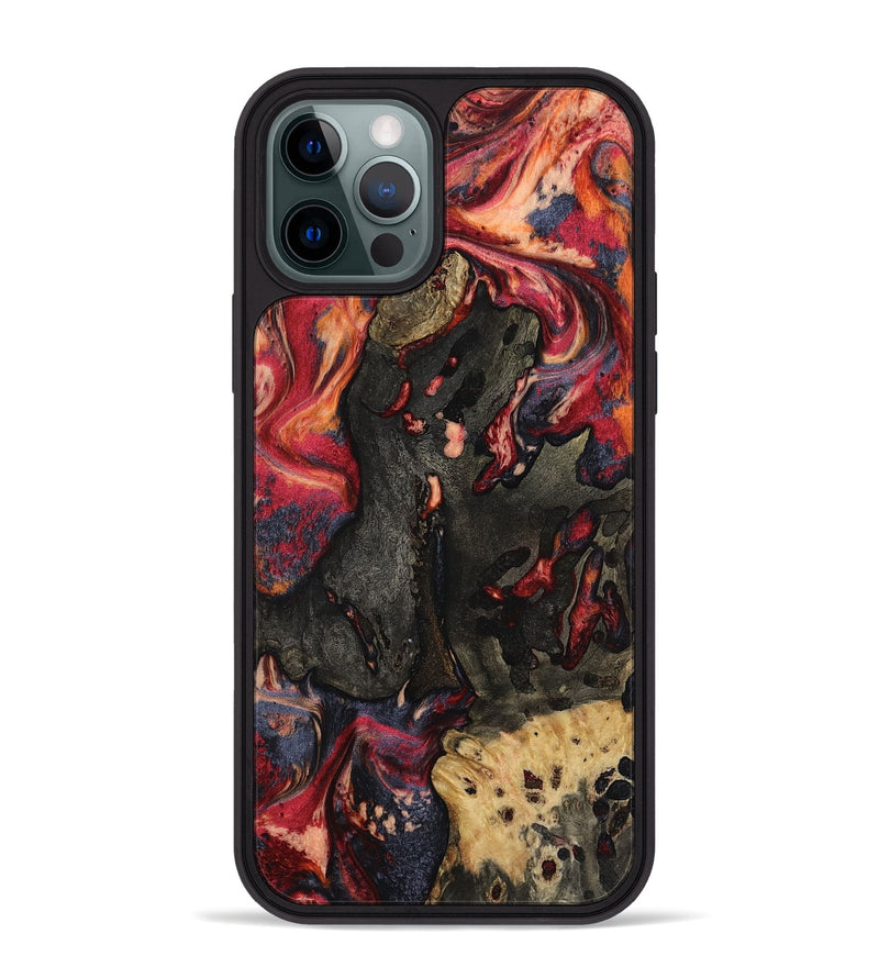 iPhone 12 Pro Max Wood Phone Case - Ensley (Red, 802173)