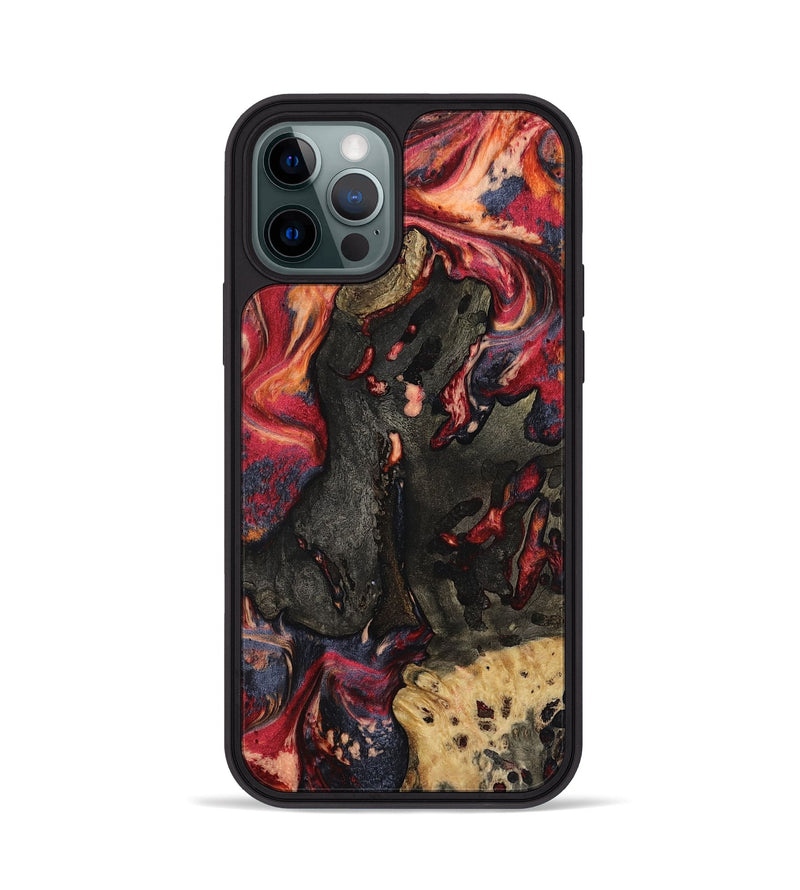 iPhone 12 Pro Wood Phone Case - Ensley (Red, 802173)