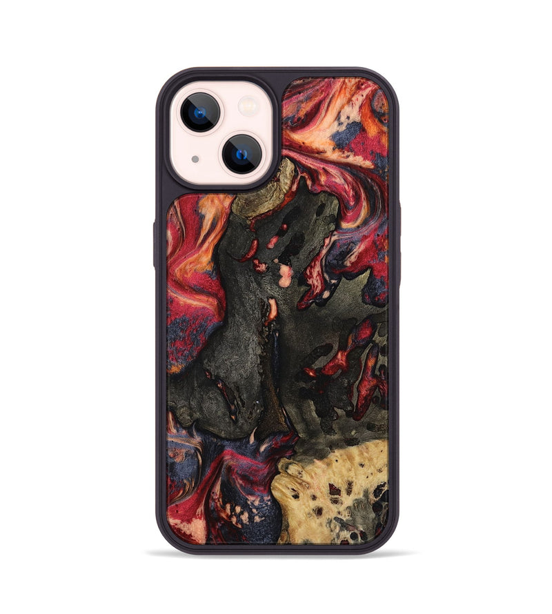 iPhone 14 Wood Phone Case - Ensley (Red, 802173)