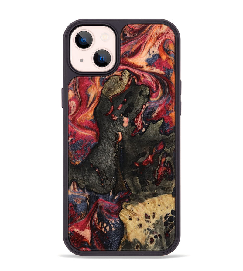 iPhone 14 Plus Wood Phone Case - Ensley (Red, 802173)