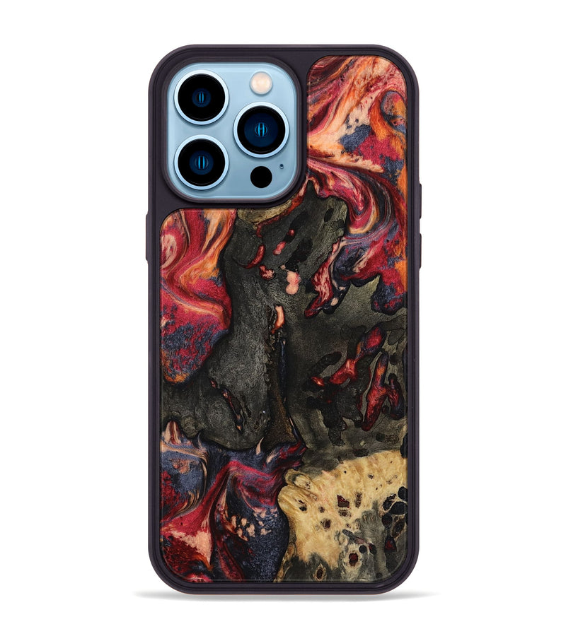 iPhone 14 Pro Max Wood Phone Case - Ensley (Red, 802173)
