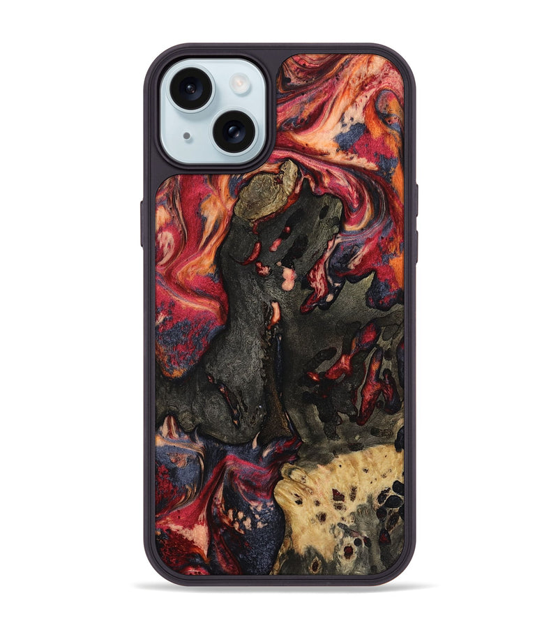 iPhone 15 Plus Wood Phone Case - Ensley (Red, 802173)
