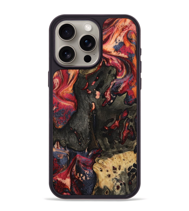 iPhone 15 Pro Max Wood Phone Case - Ensley (Red, 802173)