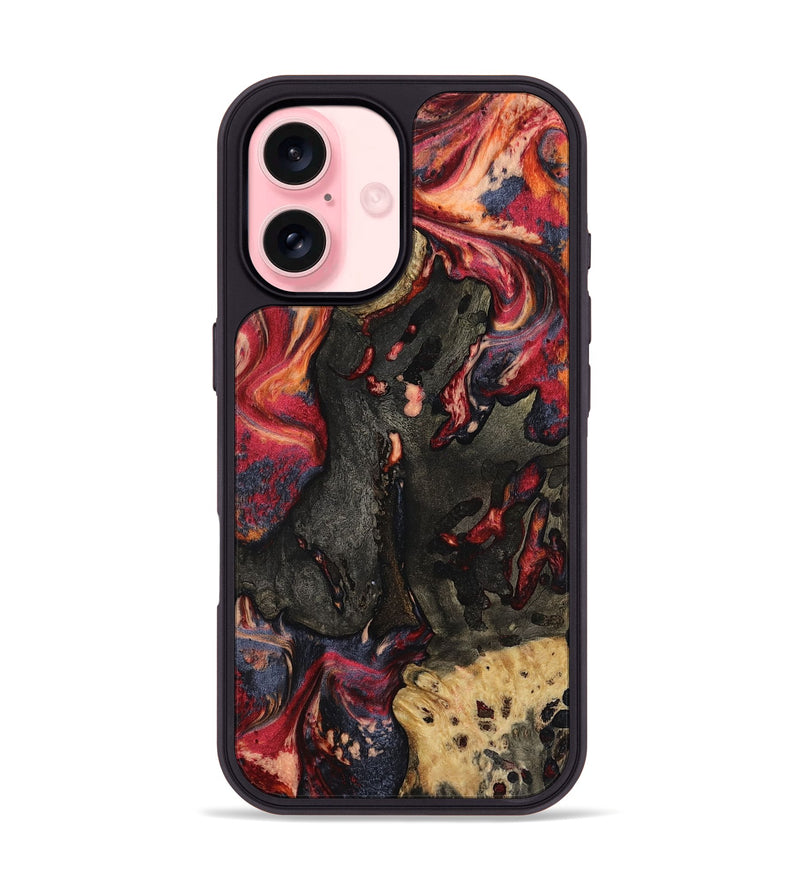 iPhone 16 Wood Phone Case - Ensley (Red, 802173)