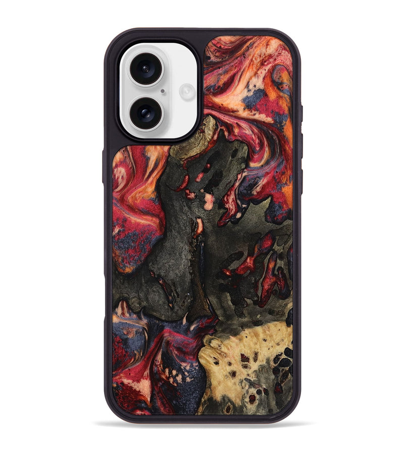 iPhone 16 Plus Wood Phone Case - Ensley (Red, 802173)