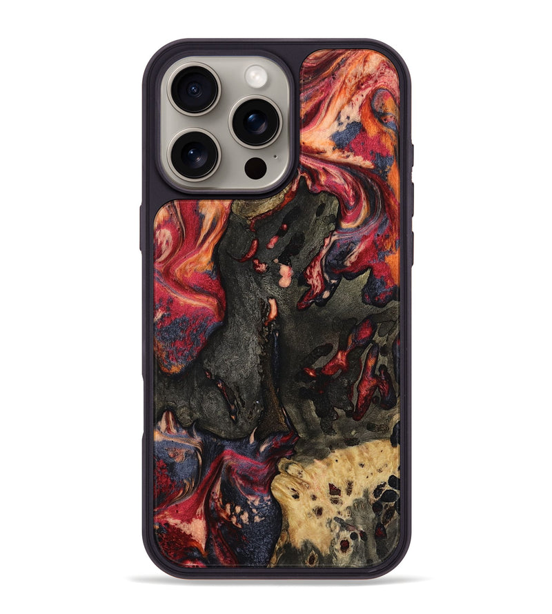 iPhone 16 Pro Max Wood Phone Case - Ensley (Red, 802173)
