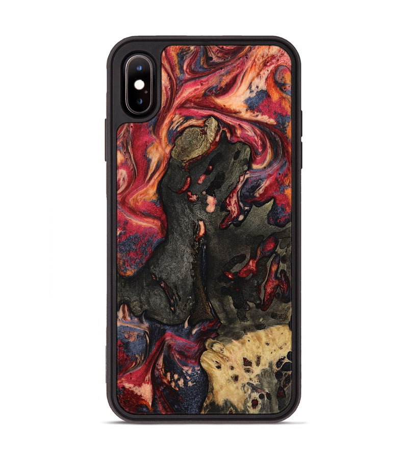 iPhone Xs Max Wood Phone Case - Ensley (Red, 802173)