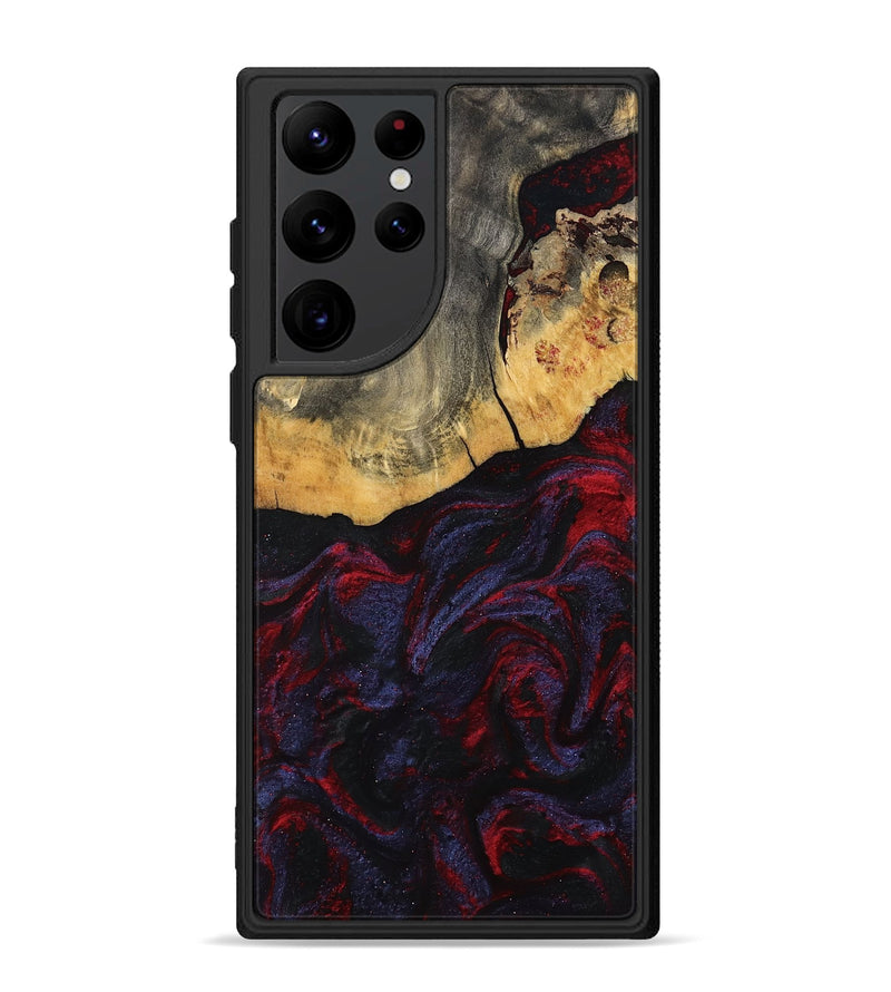 Galaxy S22 Ultra Wood Phone Case - Camren (Red, 802174)