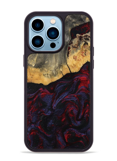 iPhone 14 Pro Max Wood Phone Case - Camren (Red, 802174)