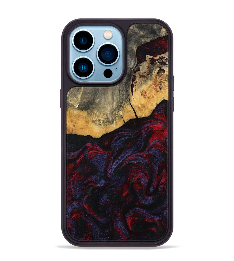 iPhone 14 Pro Max Wood Phone Case - Camren (Red, 802174)