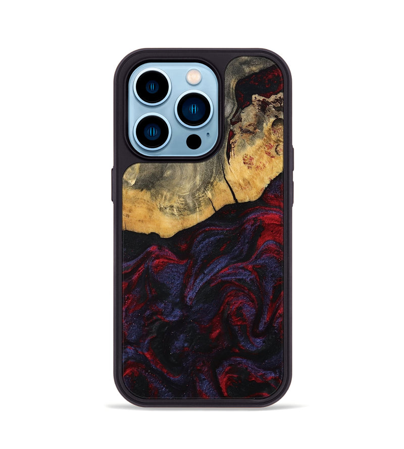iPhone 14 Pro Wood Phone Case - Camren (Red, 802174)