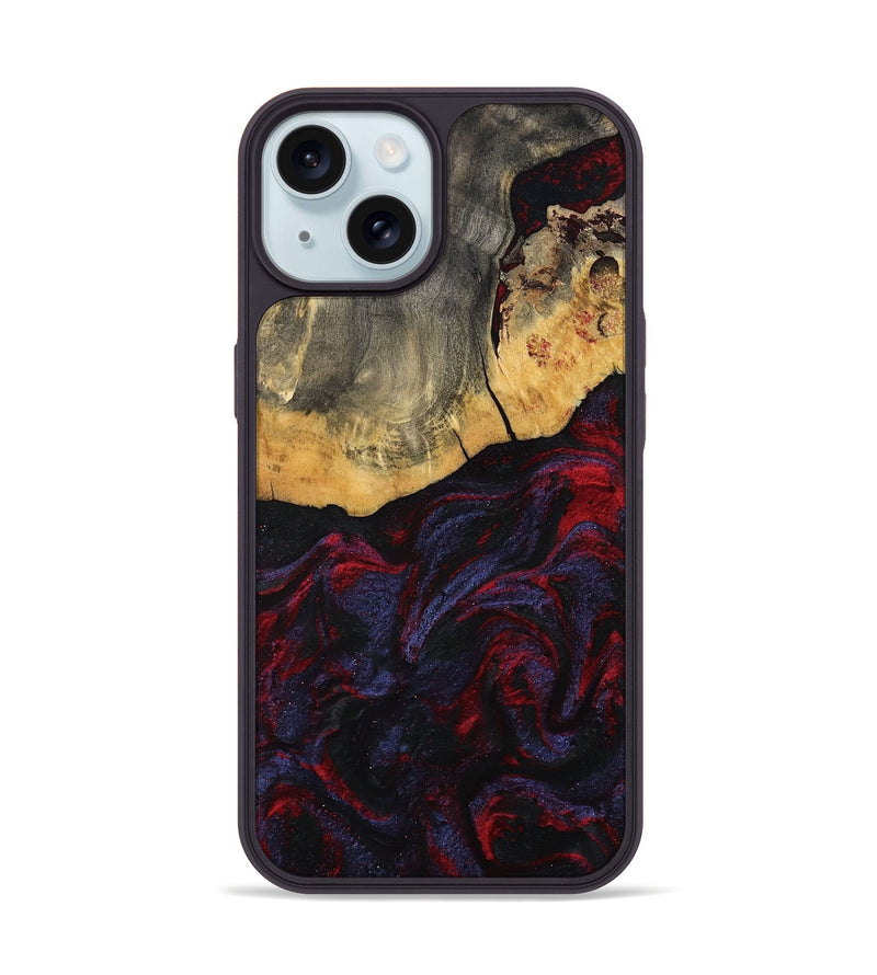iPhone 15 Wood Phone Case - Camren (Red, 802174)