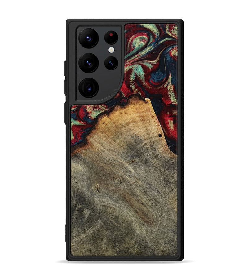 Galaxy S22 Ultra Wood Phone Case - Marlon (Red, 802175)