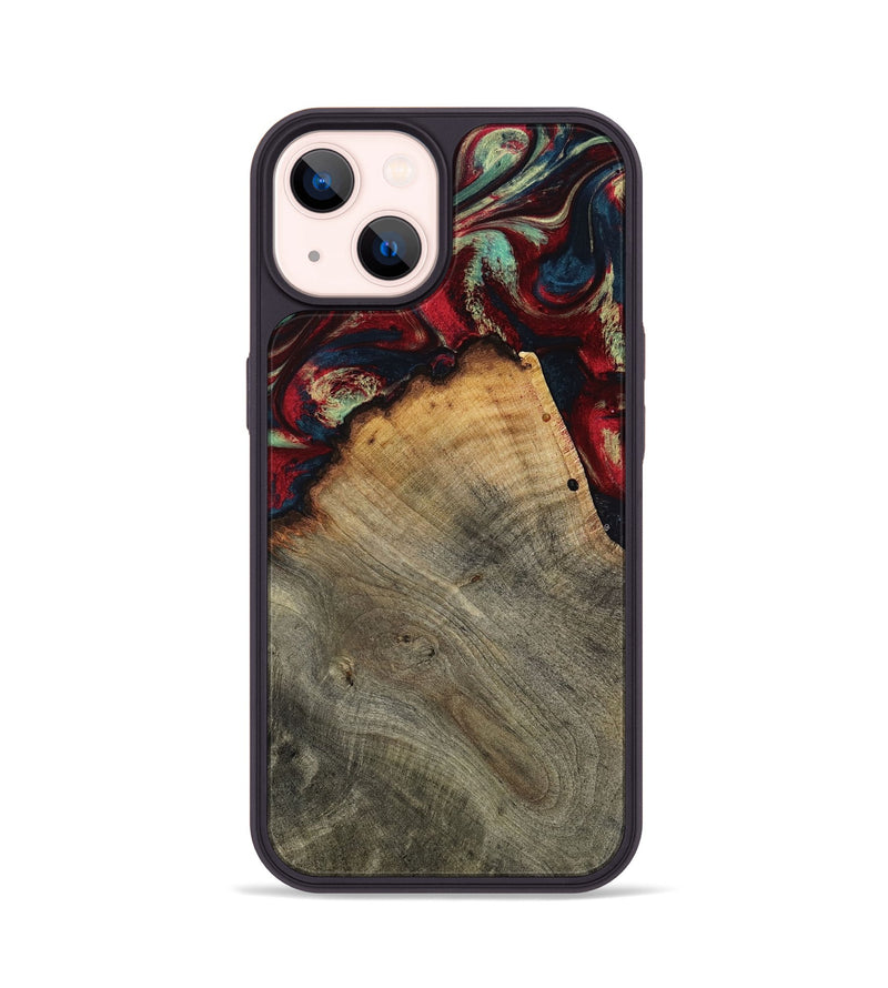 iPhone 14 Wood Phone Case - Marlon (Red, 802175)