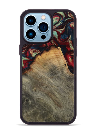 iPhone 14 Pro Max Wood Phone Case - Marlon (Red, 802175)
