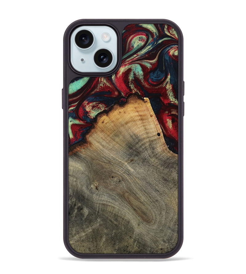 iPhone 15 Plus Wood Phone Case - Marlon (Red, 802175)