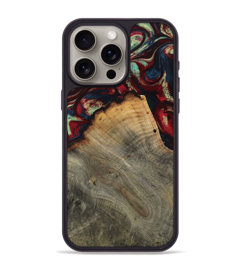 iPhone 15 Pro Max Wood Phone Case - Marlon (Red, 802175)
