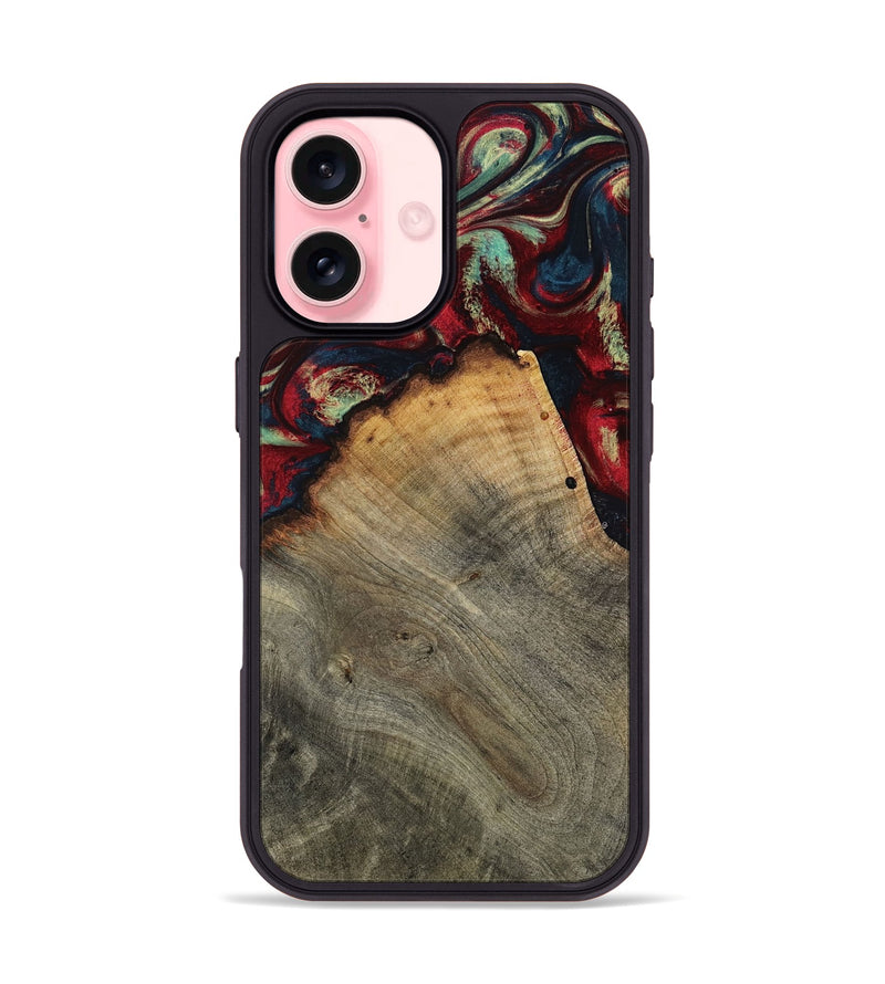 iPhone 16 Wood Phone Case - Marlon (Red, 802175)