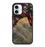 iPhone 16 Plus Wood Phone Case - Marlon (Red, 802175)