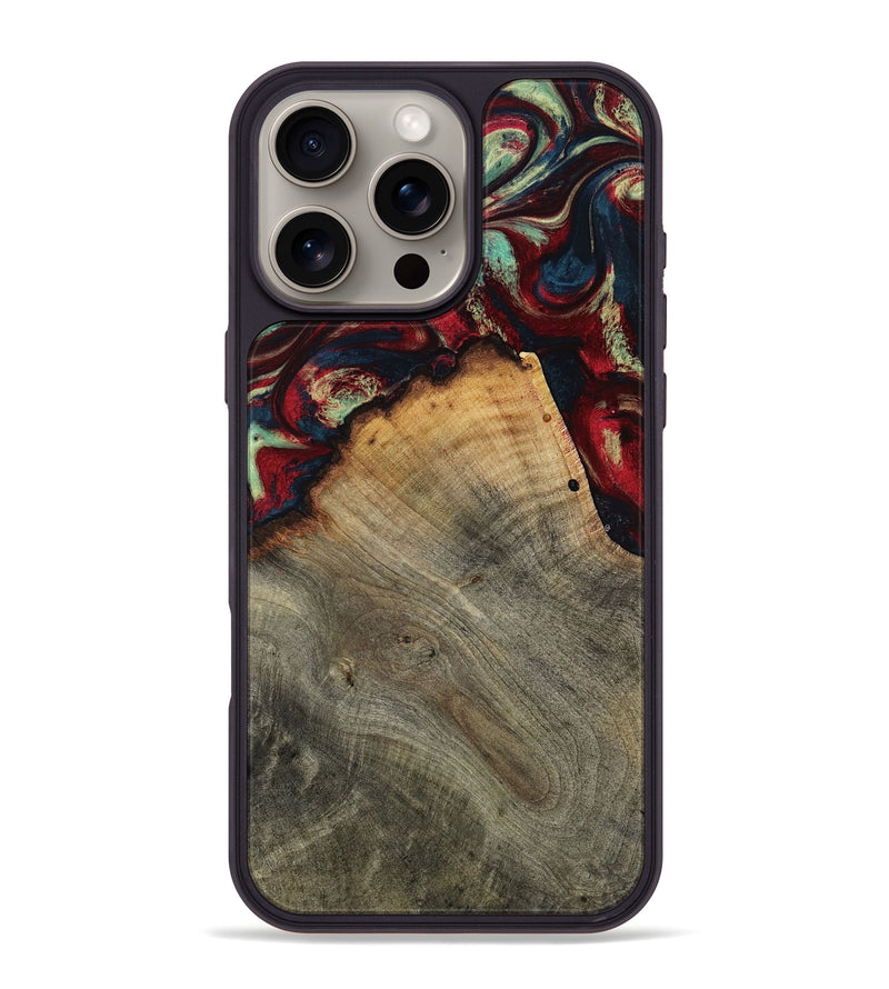 iPhone 16 Pro Max Wood Phone Case - Marlon (Red, 802175)