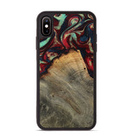 iPhone Xs Max Wood Phone Case - Marlon (Red, 802175)
