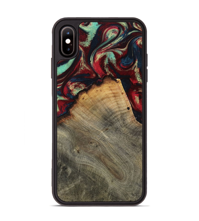 iPhone Xs Max Wood Phone Case - Marlon (Red, 802175)