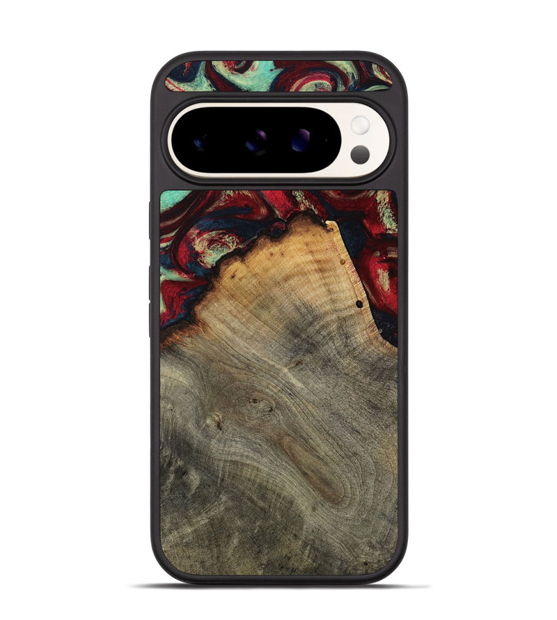 Pixel 9 Wood Phone Case - Marlon (Red, 802175)
