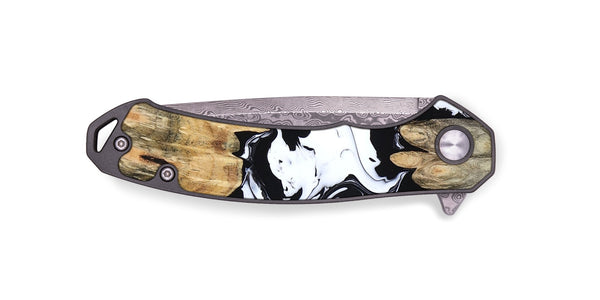 EDC Wood Pocket Knife - Norris (Black & White, 802176)