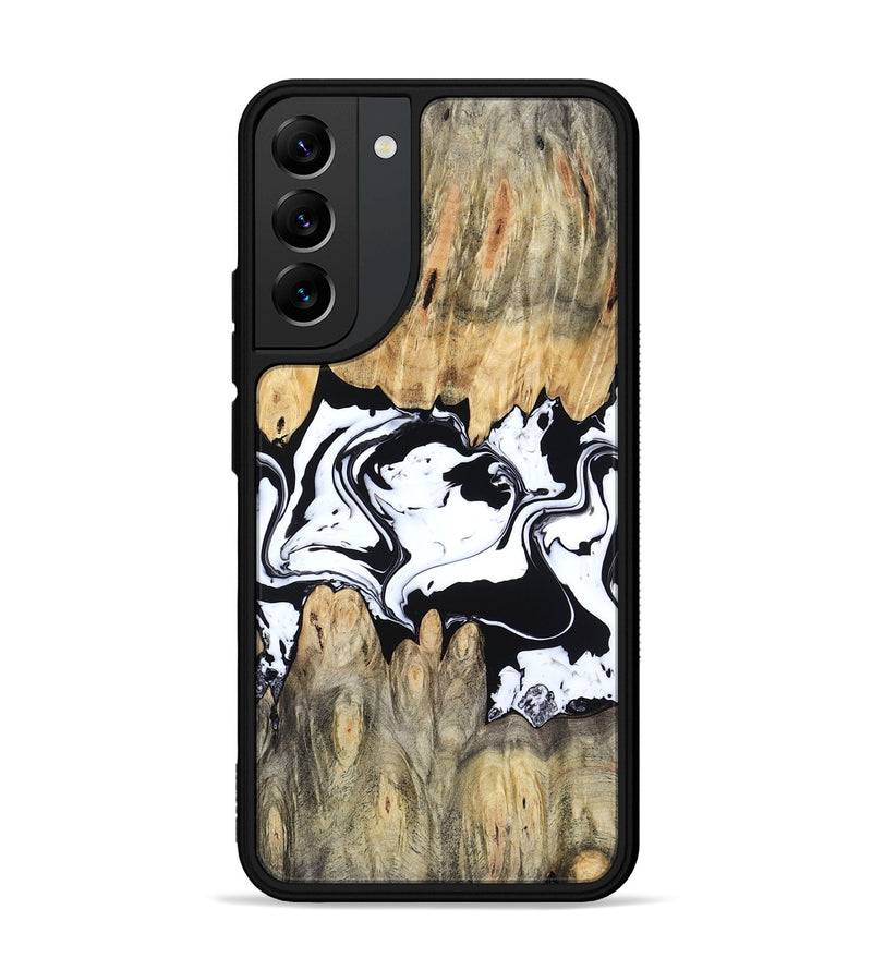 Galaxy S22 Plus Wood Phone Case - Norris (Black & White, 802176)