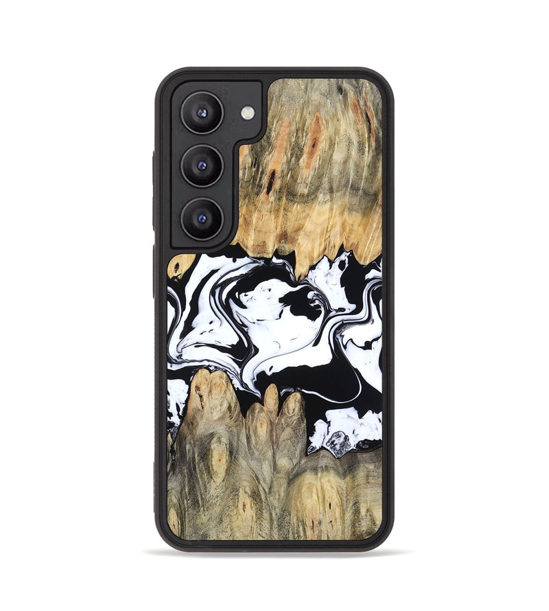 Galaxy S23 Wood Phone Case - Norris (Black & White, 802176)