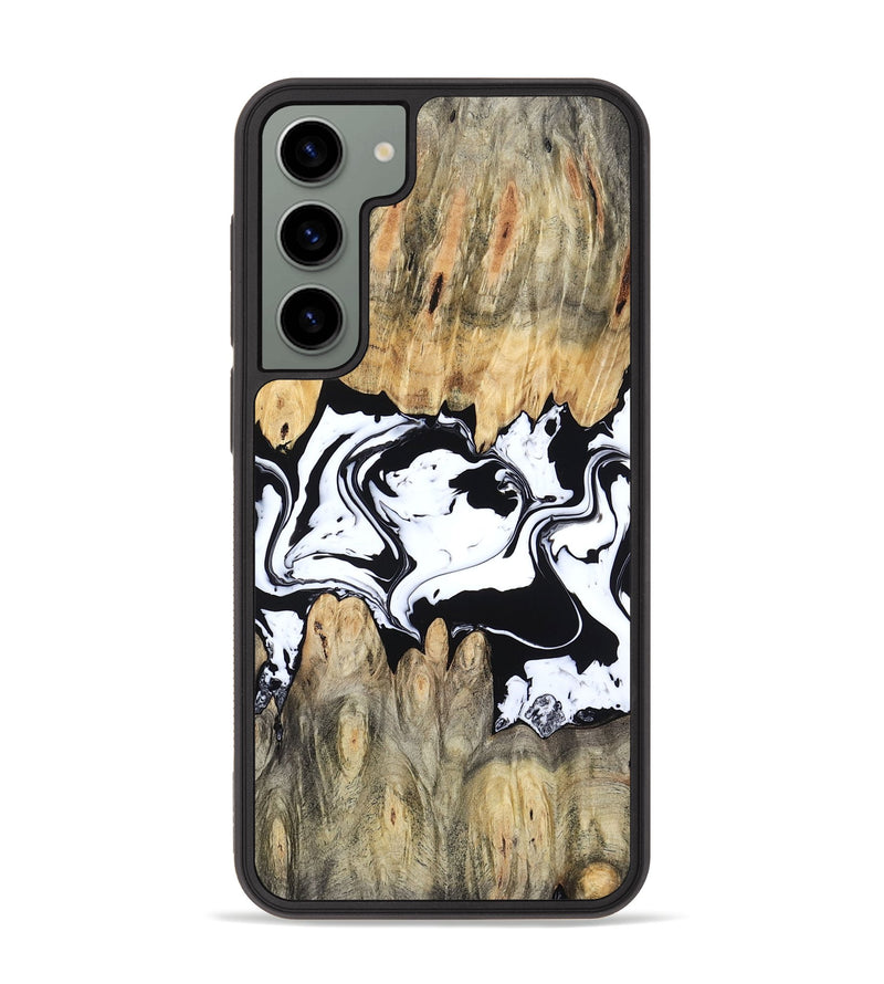 Galaxy S23 Plus Wood Phone Case - Norris (Black & White, 802176)