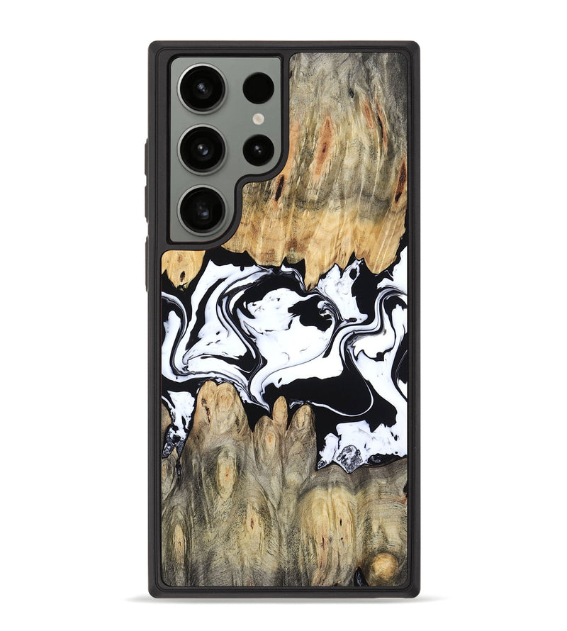 Galaxy S23 Ultra Wood Phone Case - Norris (Black & White, 802176)