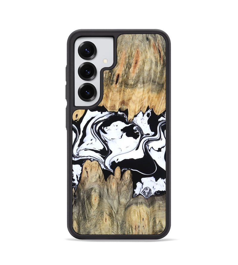 Galaxy S25 Wood Phone Case - Norris (Black & White, 802176)